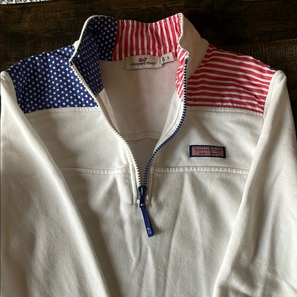 Vineyard Vines White Quarter-Zip Sweater - Picture 2 of 6